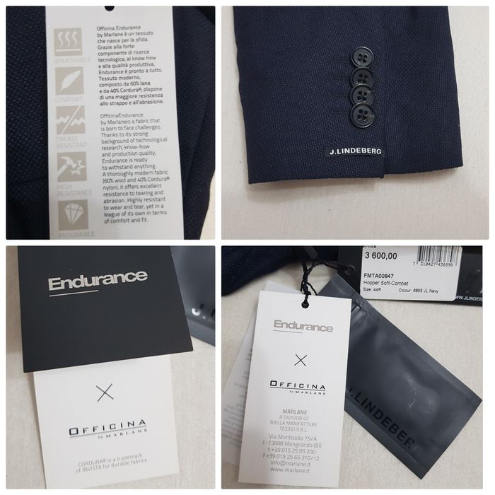 Sacou nou blazer lână J Lindeberg Hopper Soft Combat Cordura 44 46, 48