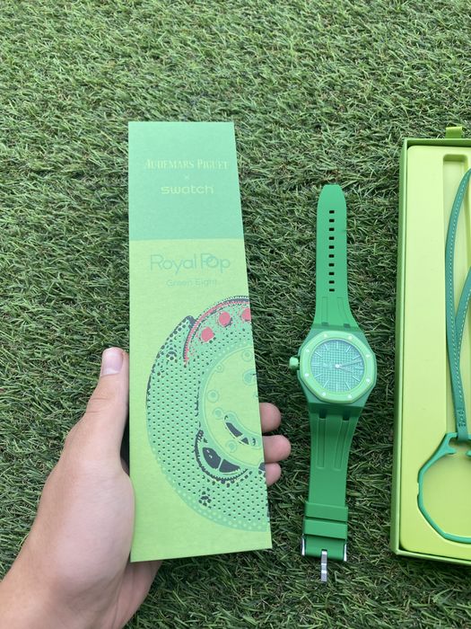 Audemars piguet x swatch green eight /Full Box,livrare cu verificare+brǎțarǎ cadou