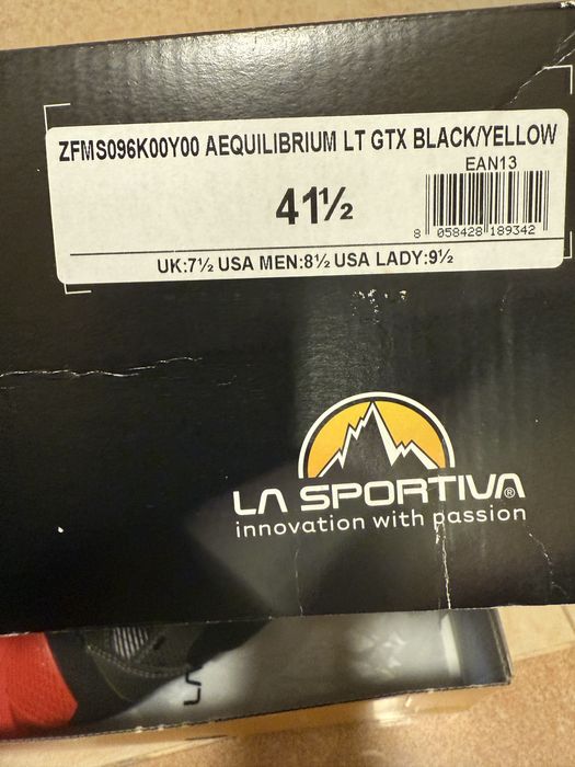 La Sportiva Aequilibrium Lt Gtx Black Yellow 41.5 номер