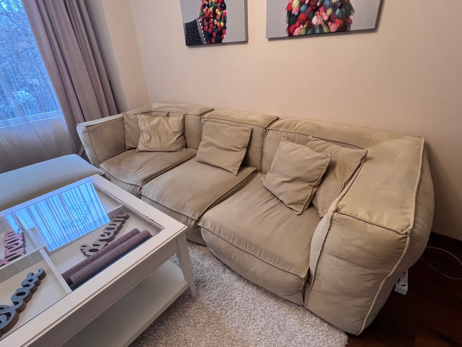 Диван, холна маса и ТВ шкаф