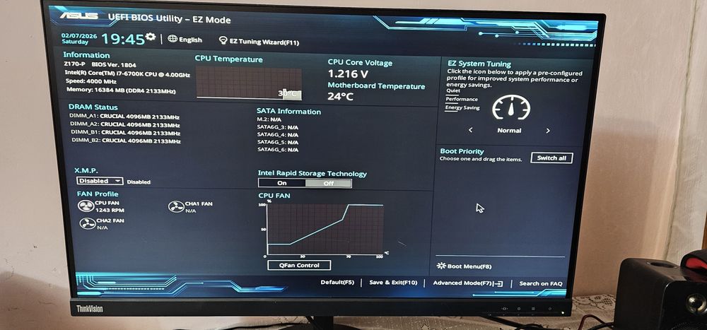 KIT Gaming i7 6700K+ Placa de baza ASUS Z170-P LA 450 RON