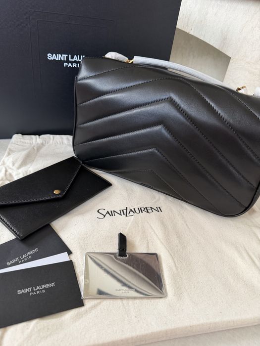 Черна дамска Чанта loulou YSL Matelasse 29cm нова