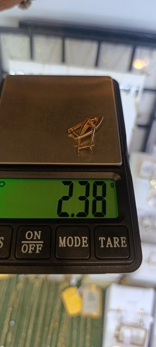 Золотые серьги Клеш Евро модель проба 585, вес 4,30