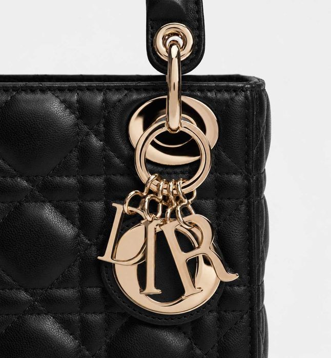Дамска Чанта Mini Lady Dior - Луксозен Модел в Черно и Бяло