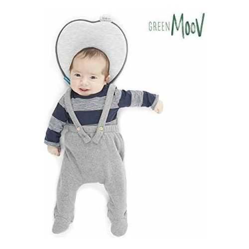 Babymoov Lovenest Original – Анатомична подложка за глава за бебе, органичен памук, Smokey, 0–4 месеца