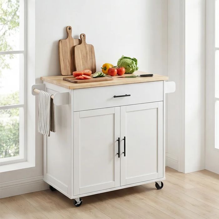 120 см кухненски остров, количка за съхранение с подвижни колела