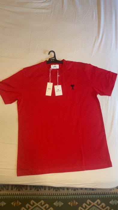 Tricou Ami Paris Rosu ,XXL