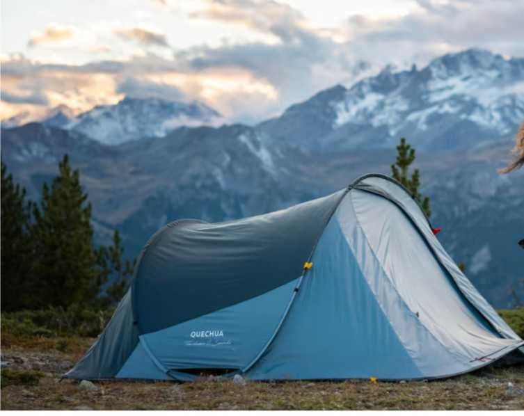 Vina Cort camping instant 3 locuri, 2 Seconds albastru