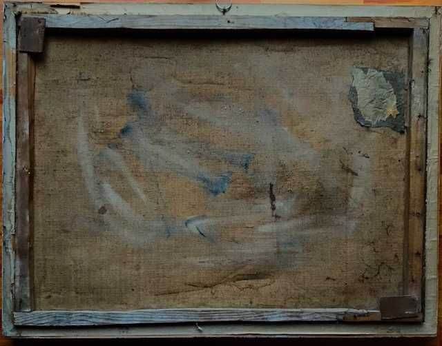 Tablou F, Foarte VECHI, ulei/panza, semnat. Dimens mari: 80x60cm+rama