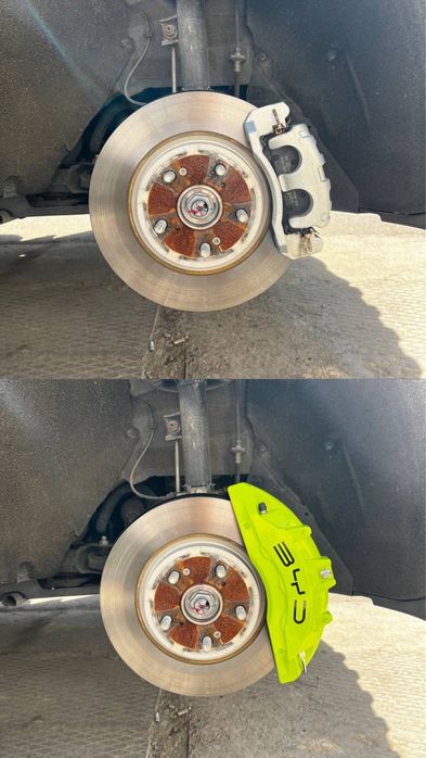 Спортивные суппорта, накладки на тормоза автомобиля