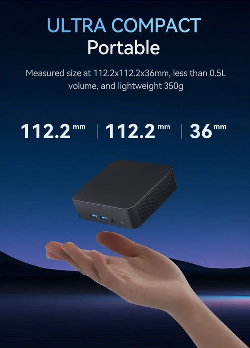 Mini PC Intel N5095 16mb DDR4 - 256Gb SATA 3 M.2 SSD WIN 11 PRO