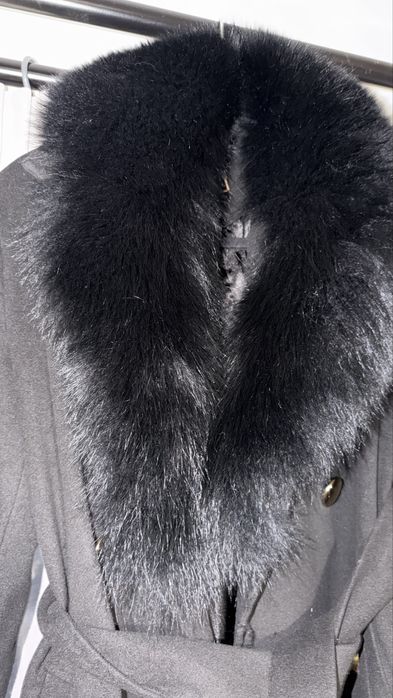 Палто от кашмир и лисица