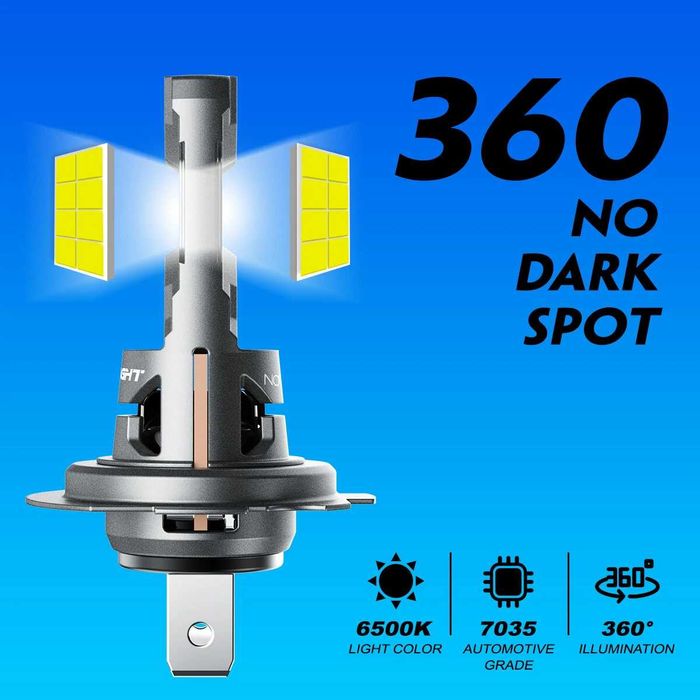 Set 2 Becuri Auto LED H7 Model MINI NOVSIGHT N63, 70W/set 16.000lm