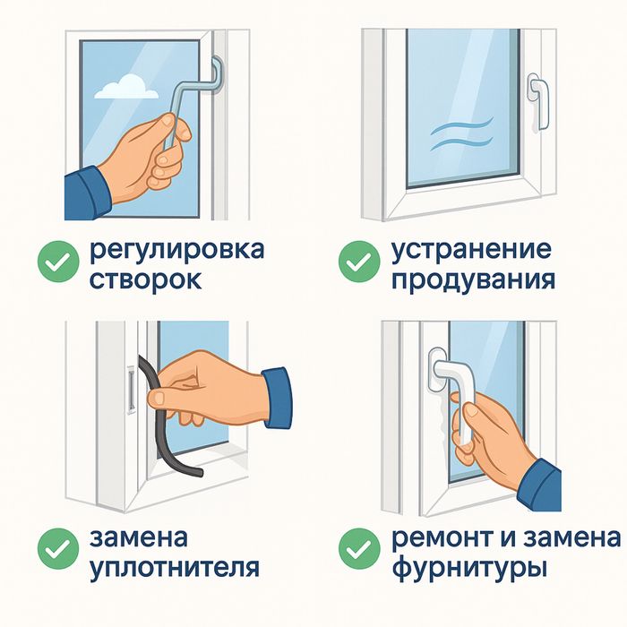 Срочный ремонт окон — выезд сегодня