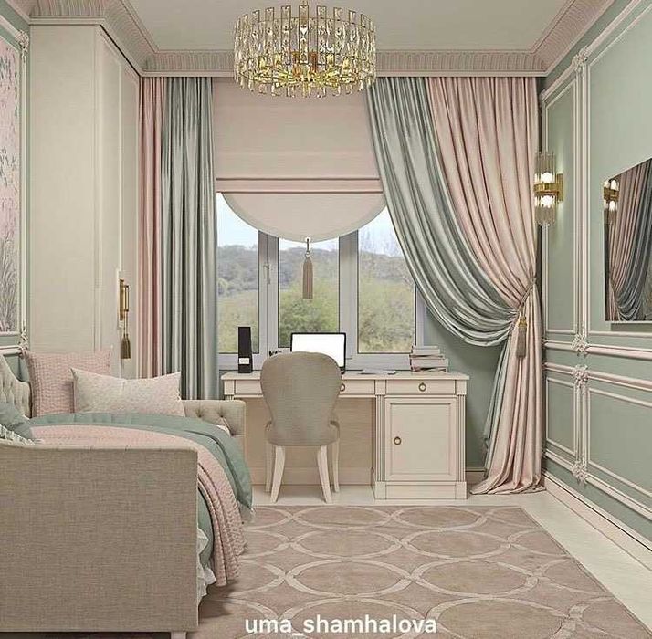 Шторы | Римские шторы | Установка карнизов | Pardalar    Rsh1342