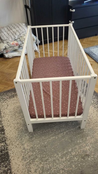 Patut lemn cu saltea 120x60