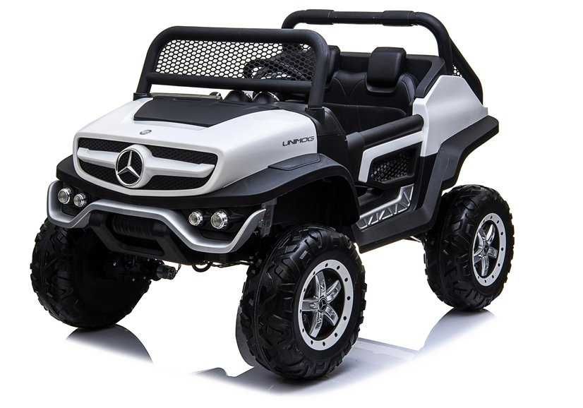 Masinuta electrica pentru 2 copii Mercedes UNIMOG 4x35W PREMIUM White