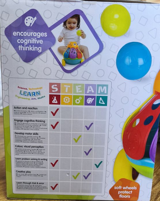Активна играчка за бутане с топчета Playgro + Learn