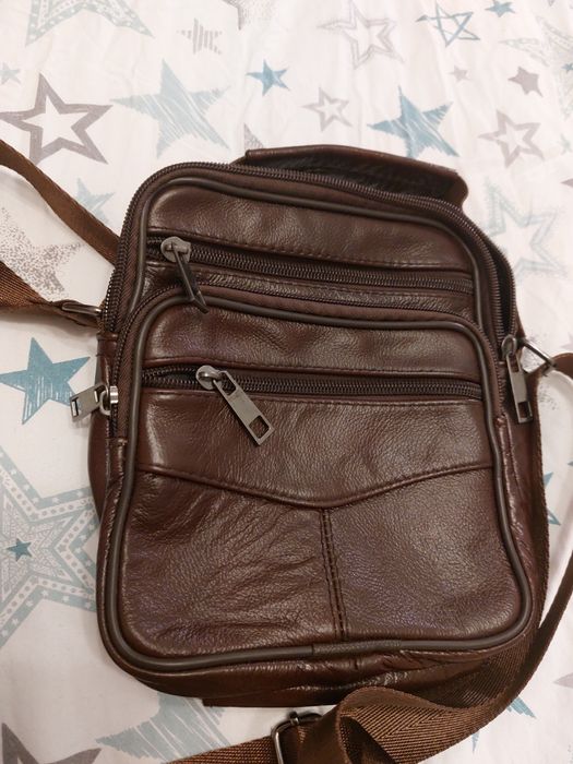 Мъжка кожена чанта