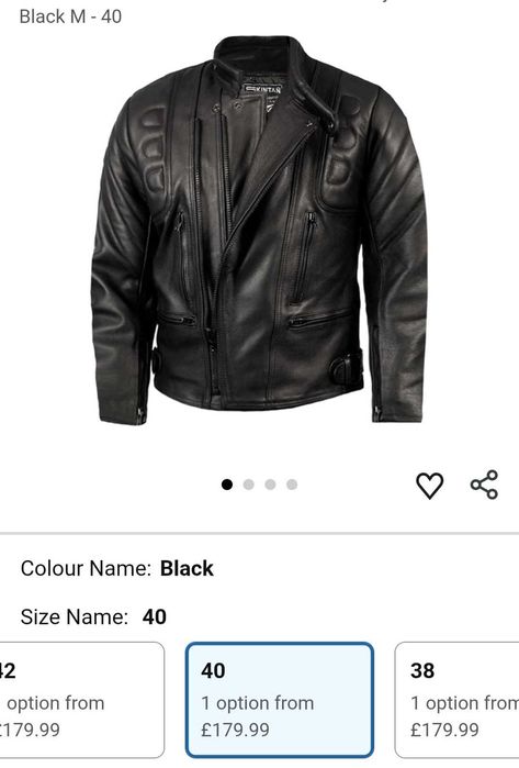 Яке естествена кожа Louis International мотояке -  размер 40