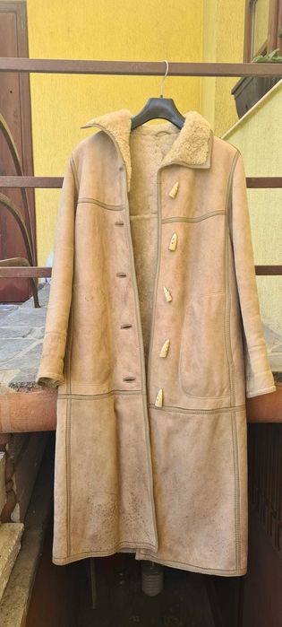 Cojoc lung Mattssons Päls Malmö – piele și blană naturală, vintage