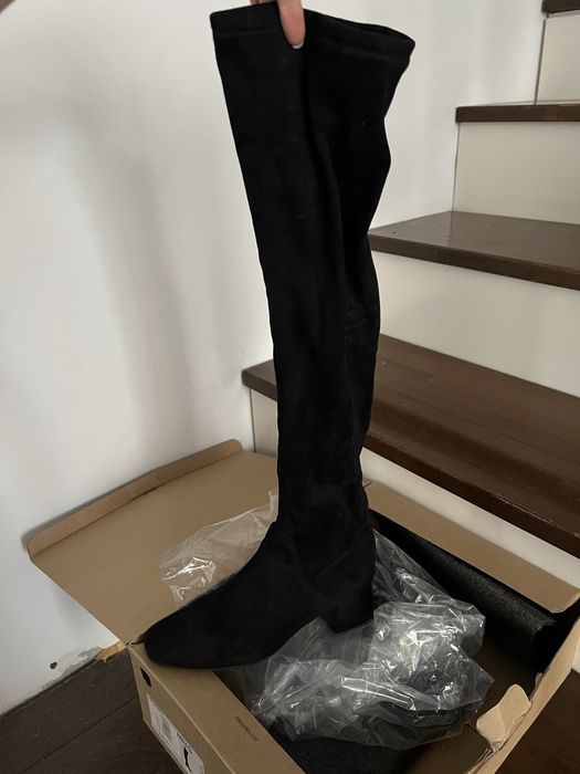 Ghete massimo dutti piele naturala- cizme mango