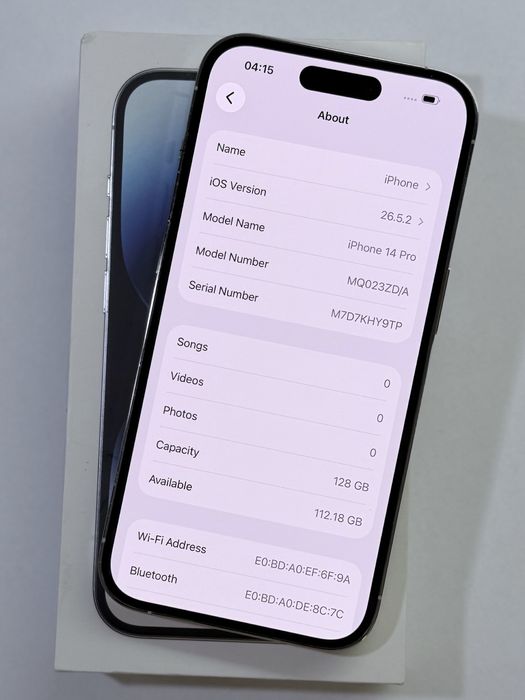 iPhone 14 Pro бял 95% battery