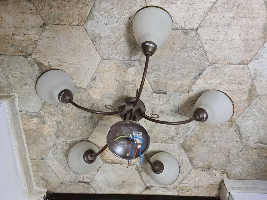 Lustra 5 corpuri vintage