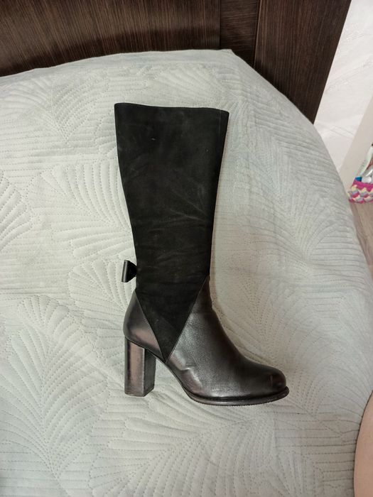 Продам сапоги зимние, кожа