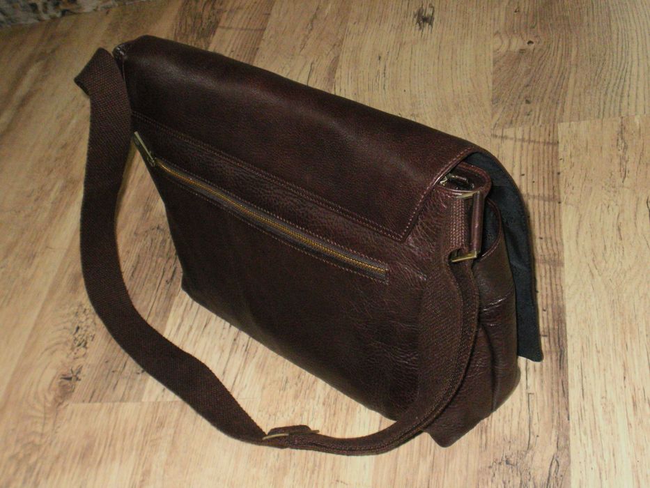 оригинална винтидж бизнес чанта естествена кожа