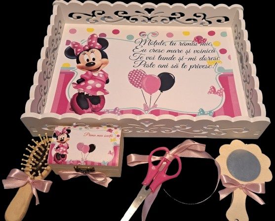 Tavita de mot sau turta, pentru băiat sau fata, set de 5 piese