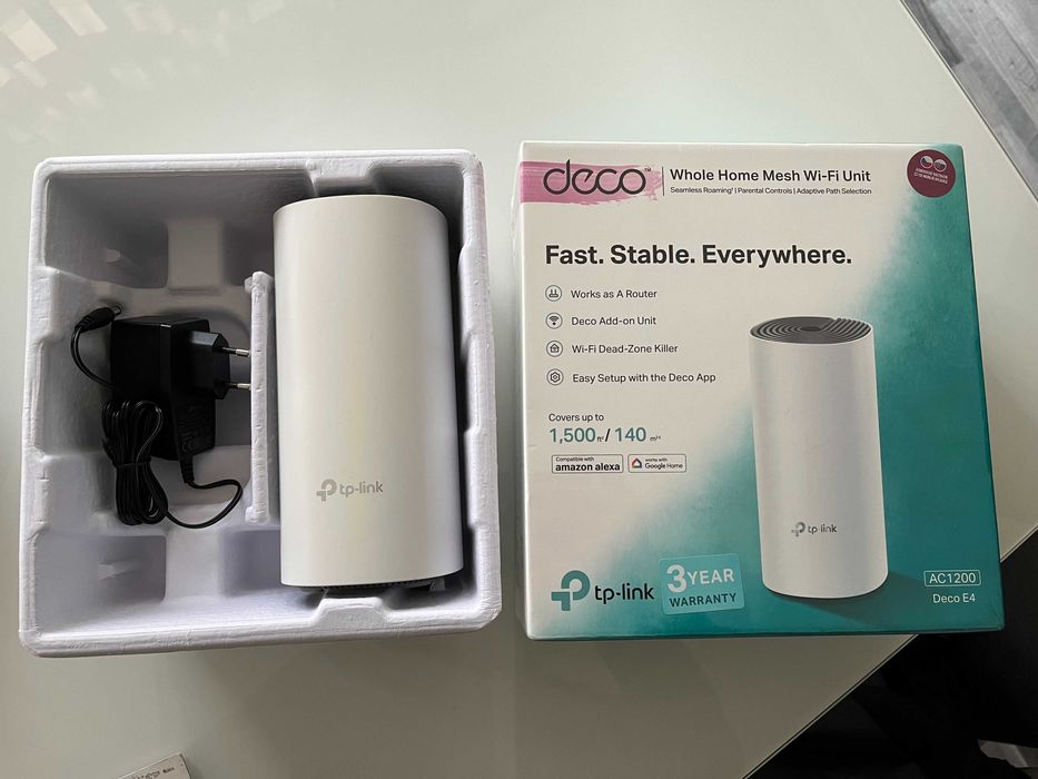 Безжична система Wi-Fi Mesh TP-Link Deco E4 (2-pack) AC1200