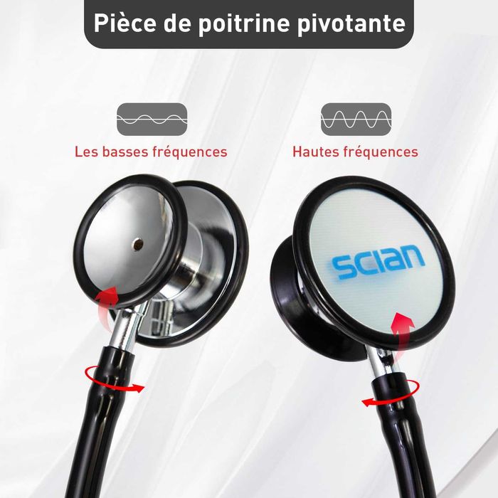 НОВ! Стетоскоп с двойна глава за лекари и студенти, с калъф