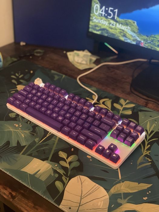 Tastatura costum QwertyKey K400 White Ocean