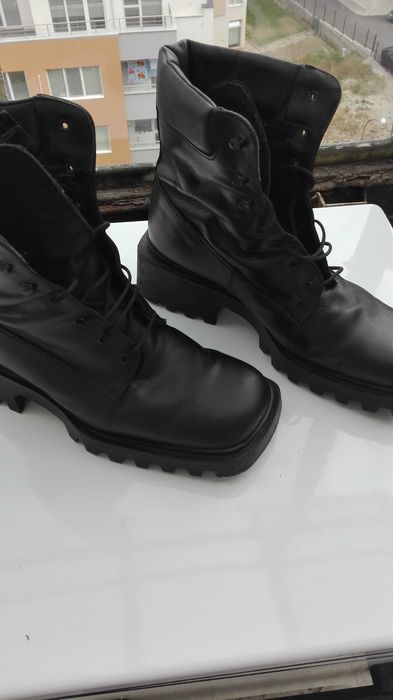 Кубинки черни нови кожени №40