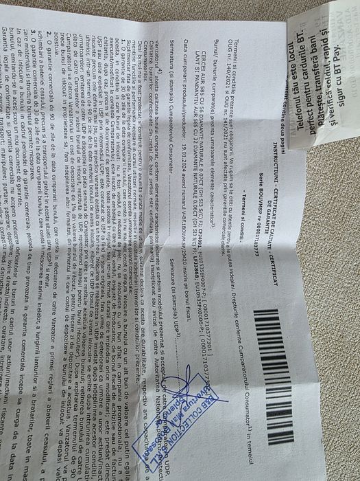 Set aur rose  585 cercei si lant cu pandativ diamante