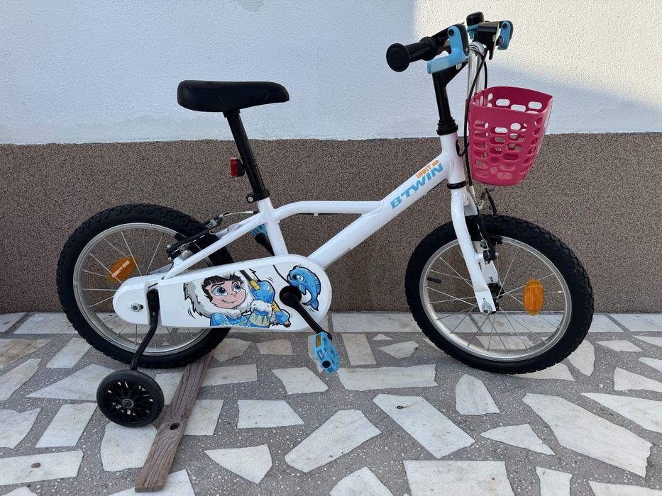 Titlu OLX  B’TWIN Inuit 100 16” – Bicicletă copii + roți ajutătoare + coș
