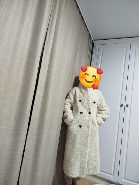 Пальто Teddy молочного