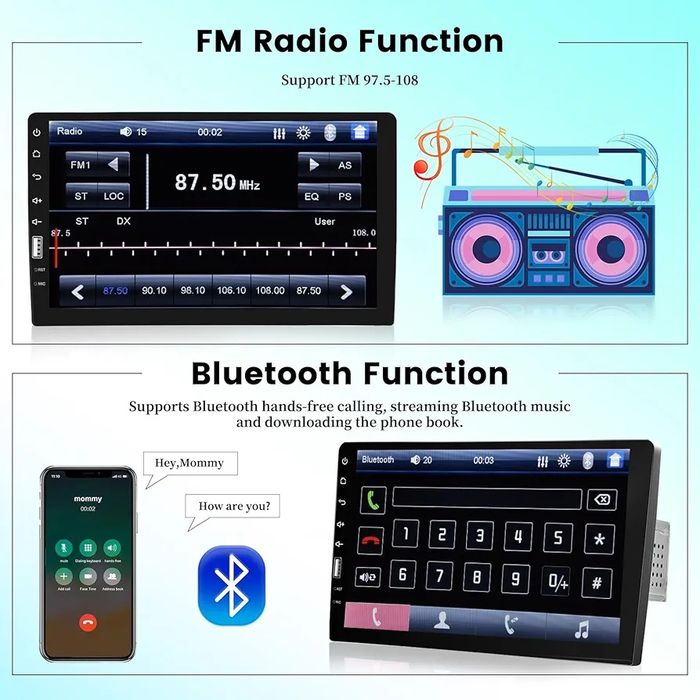 Топ Цена!9-инчовс HD LCD мултимедиа, плейър с камера за заден ход 1