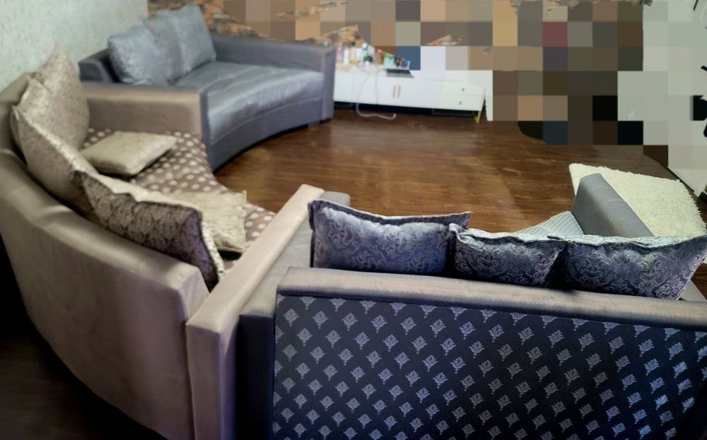 Евро полукруглый диван в 3 части +12 падушек читайте ниже