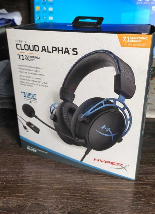 Игровые наушники HyperX Cloud Alpha S Blue