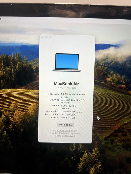 MacBook Air 2018 Intel i5