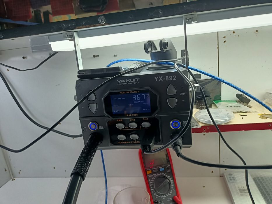 YAXUN YX892 профессиональная 2 в 1 паяльная станция, б/у