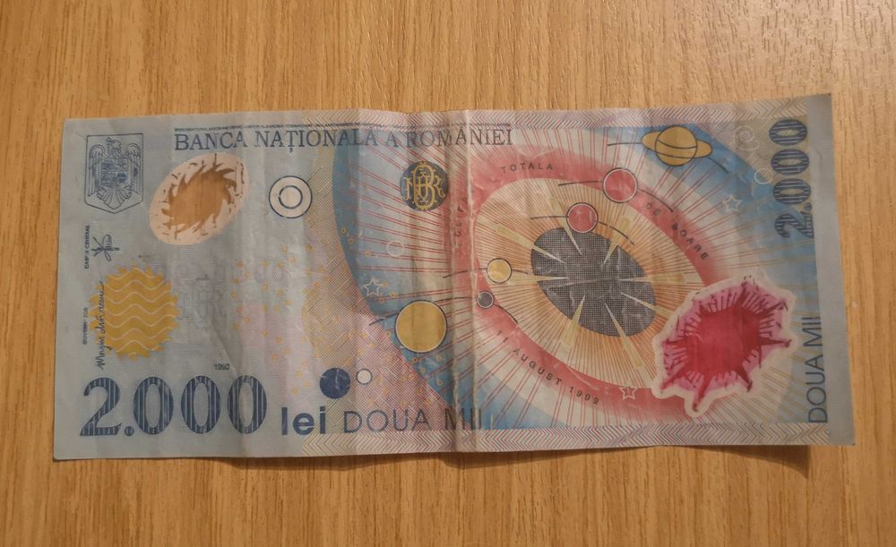 Bancnotă 2000 cu eclipsa din 1999