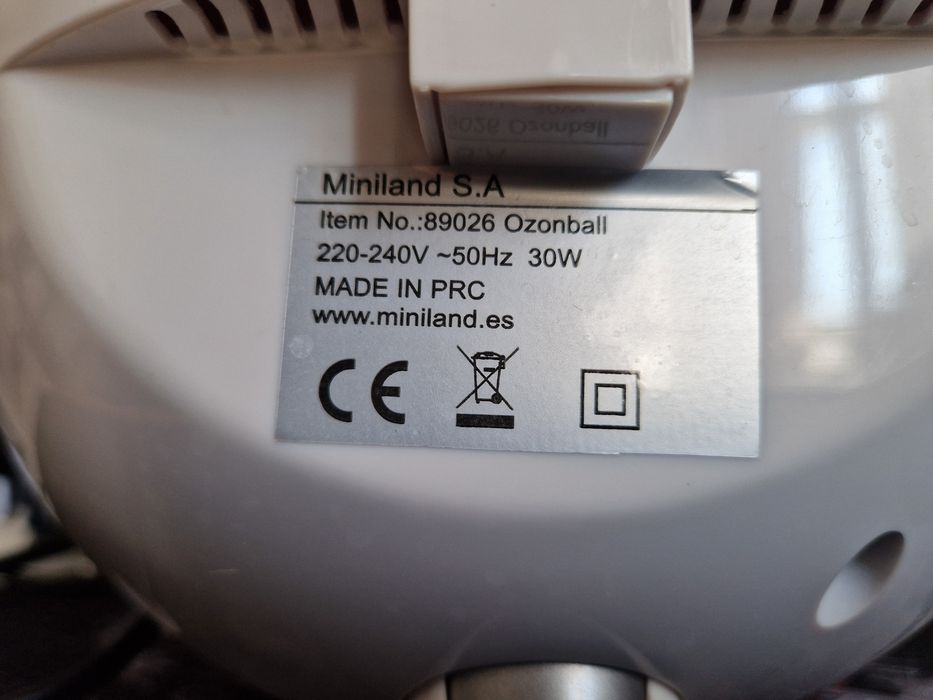 Umidificator Miniland Baby Ozonball cu higrometru si telecomanda