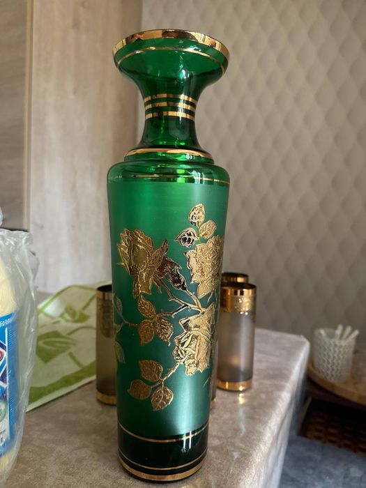 Впза 35см и набор графын 5 стаканов по 500т