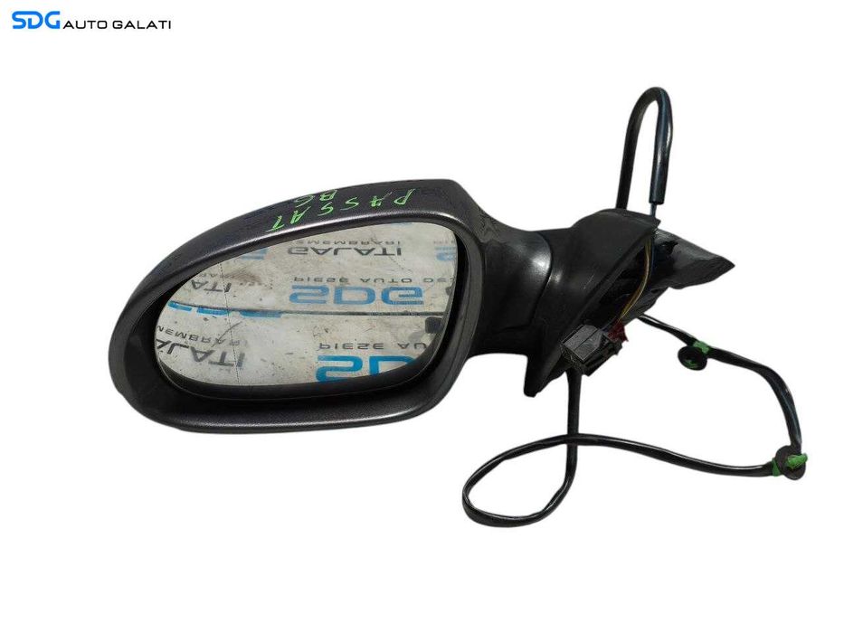 Oglinda Stanga Electrica Volkswagen Passat B6 2005 - 2010 Culoare Gri LA7T Cod 3C0857933 [LR1306]