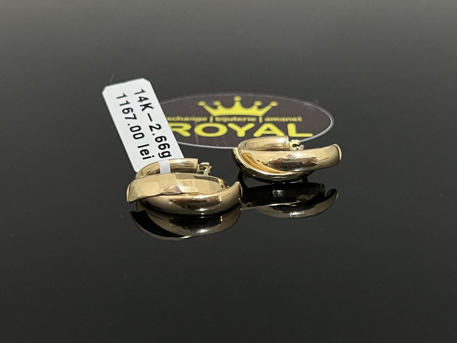 Bijuteria Royal CB : Cercei aur 14k 585  2,66 gr