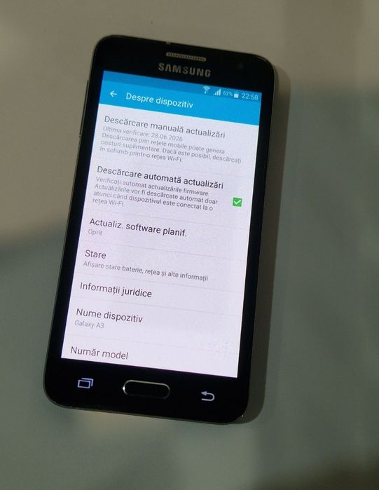 Telefon Samsung A3 touchscreen funcționează greoi