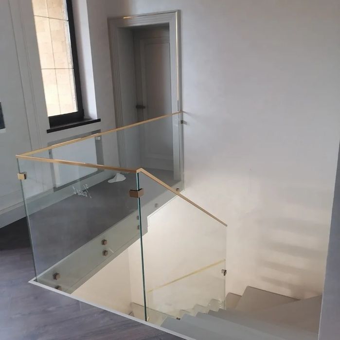 Нержавейка перила стеклянные